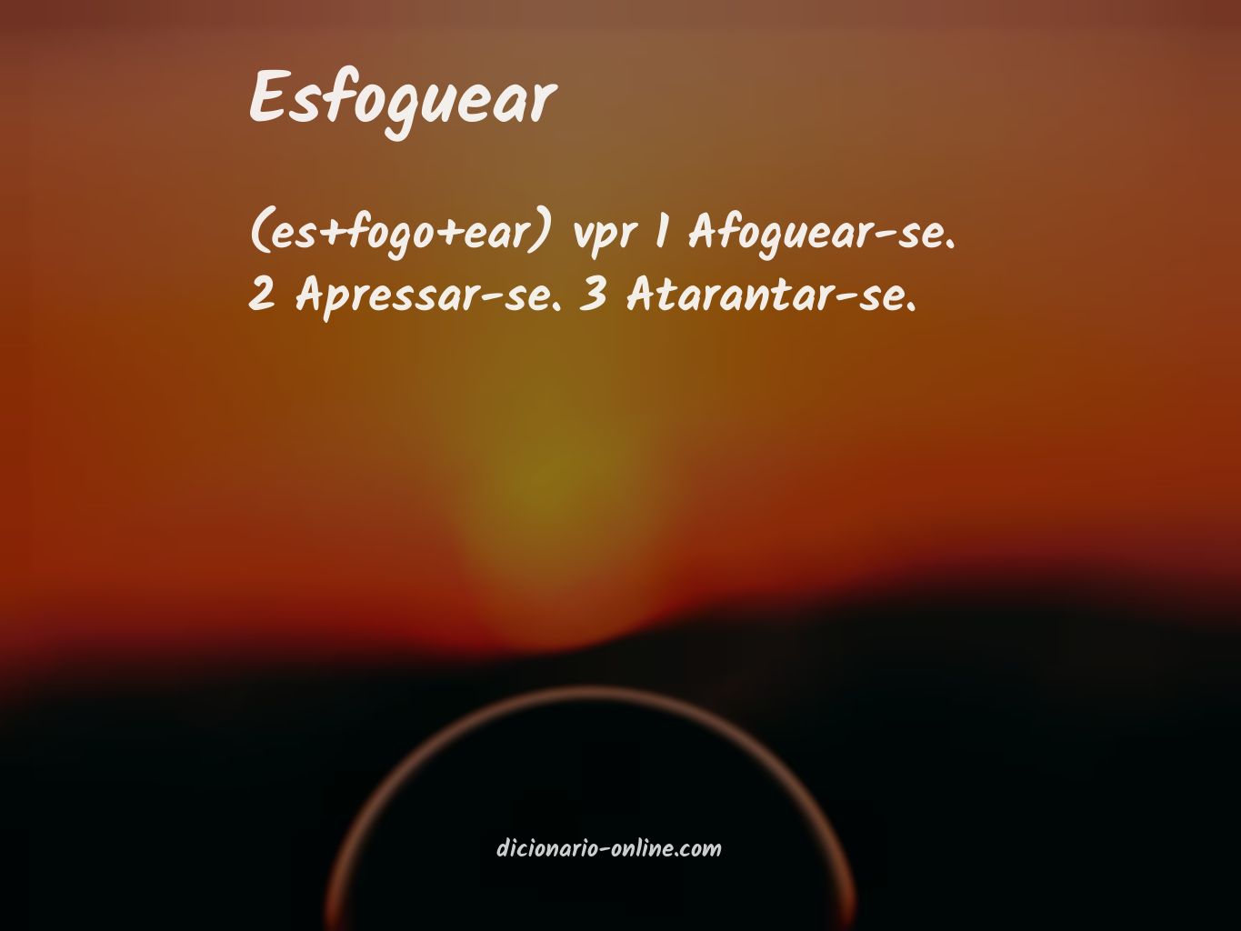 Significado de esfoguear