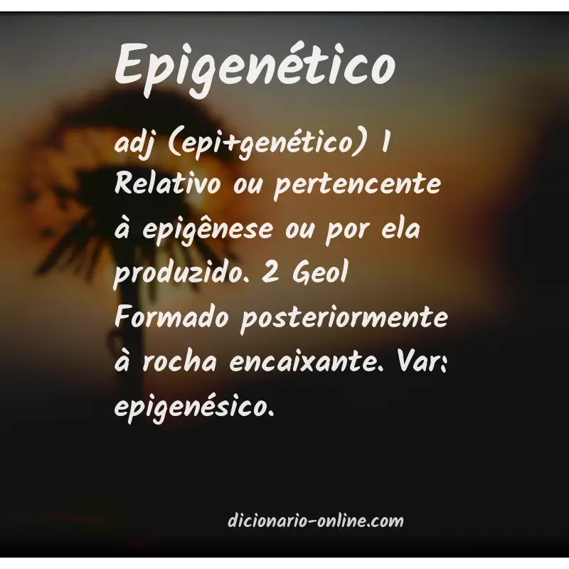 Significado de epigenético