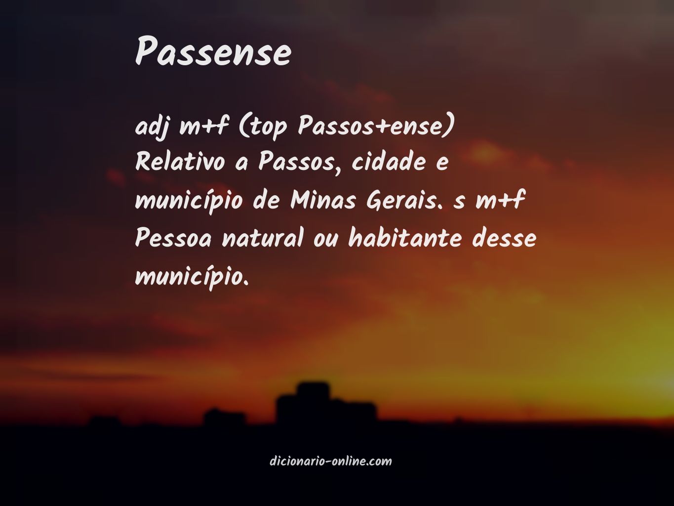 Significado de passense