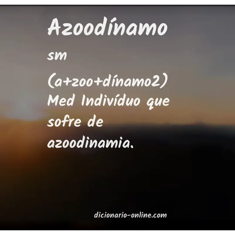 Significado de azoodínamo