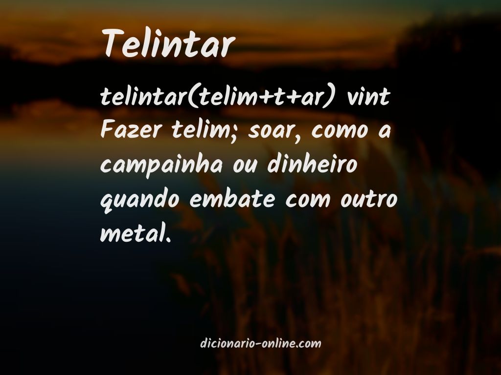 Significado de telintar