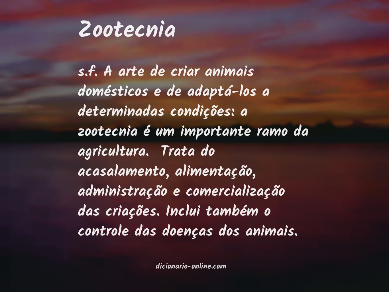 Significado de zootecnia