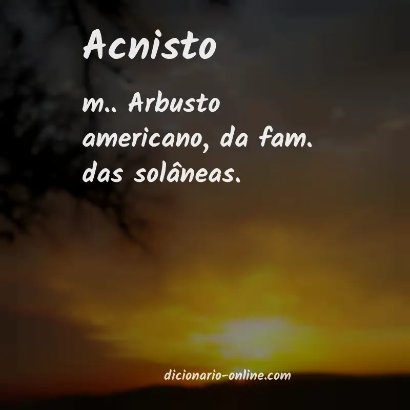 Significado de acnisto
