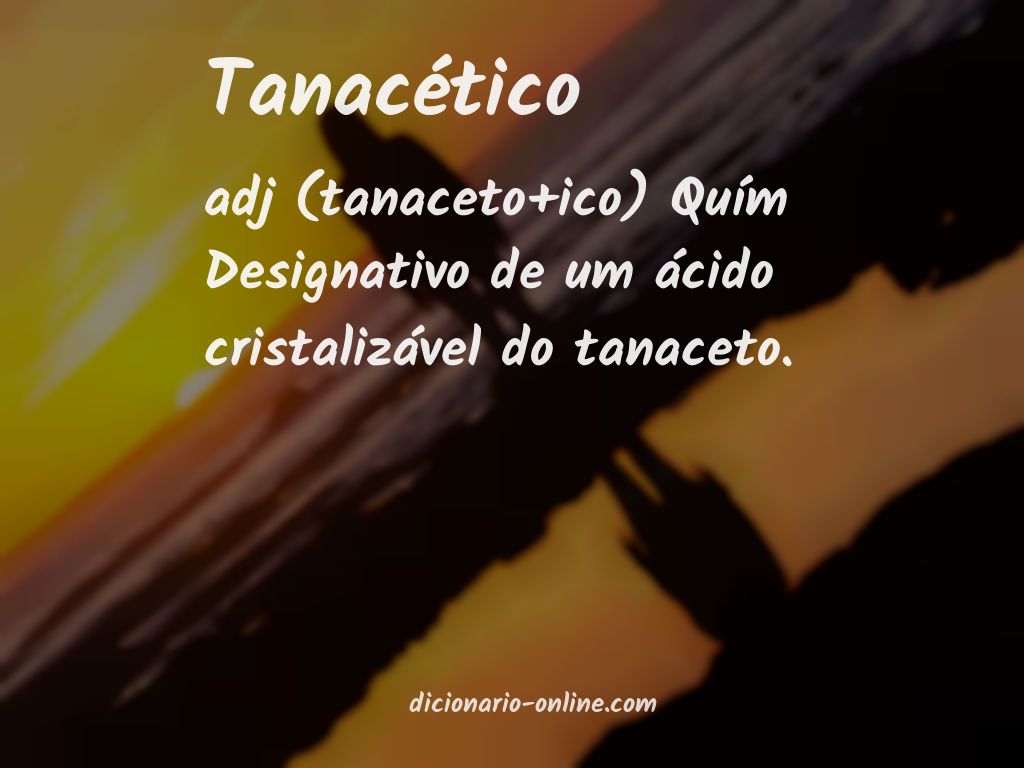 Significado de tanacético