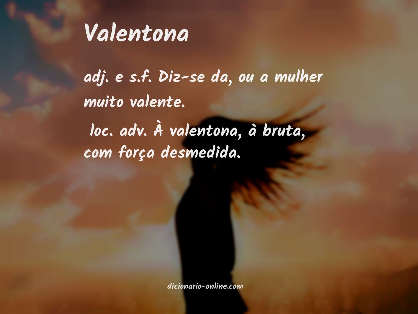 Significado de valentona