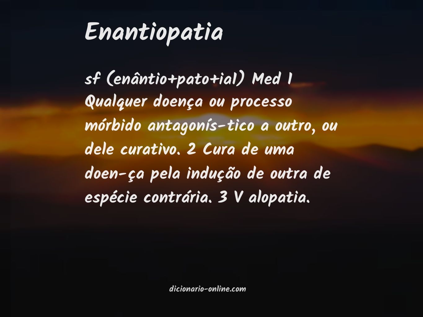 Significado de enantiopatia