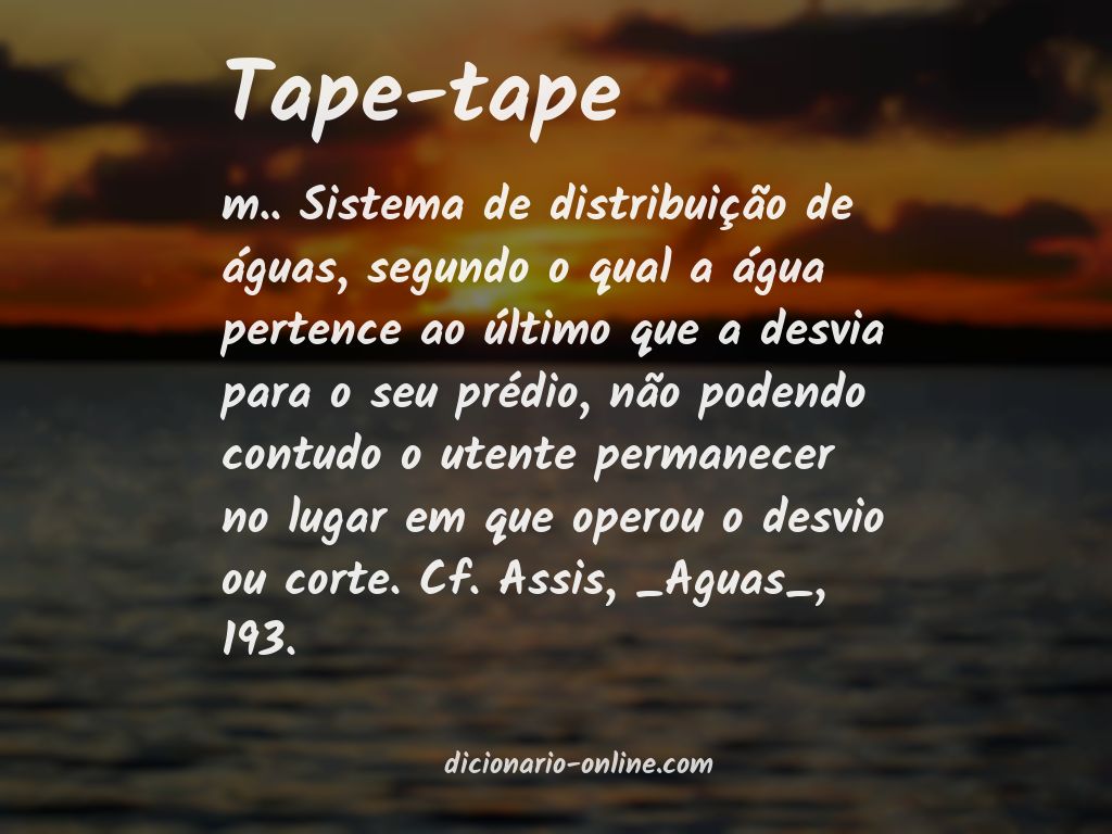 Significado de tape-tape