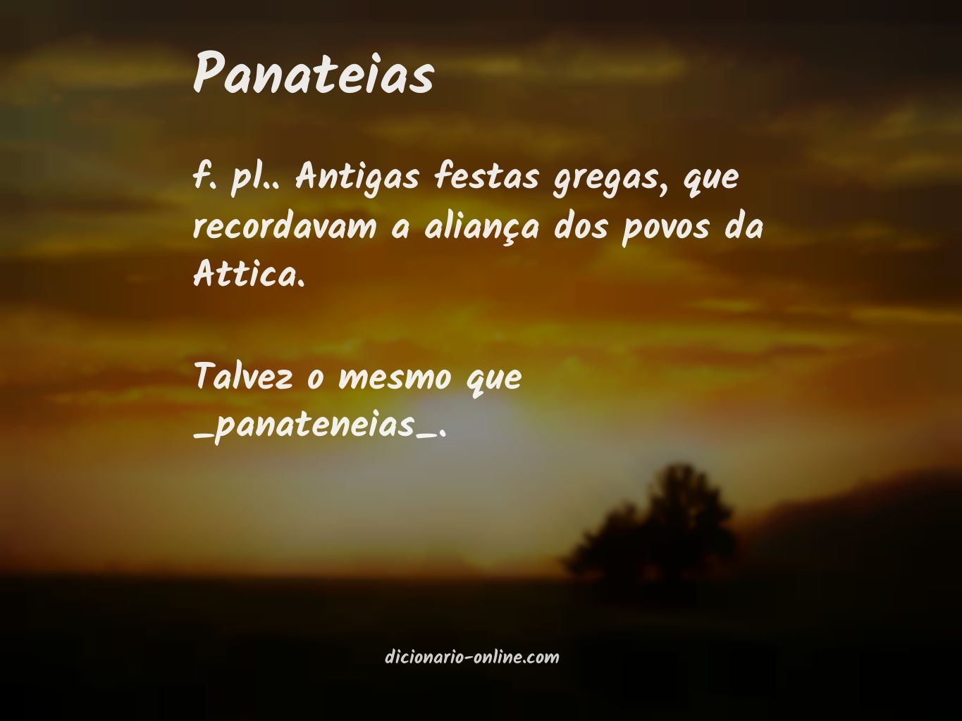 Significado de panateias