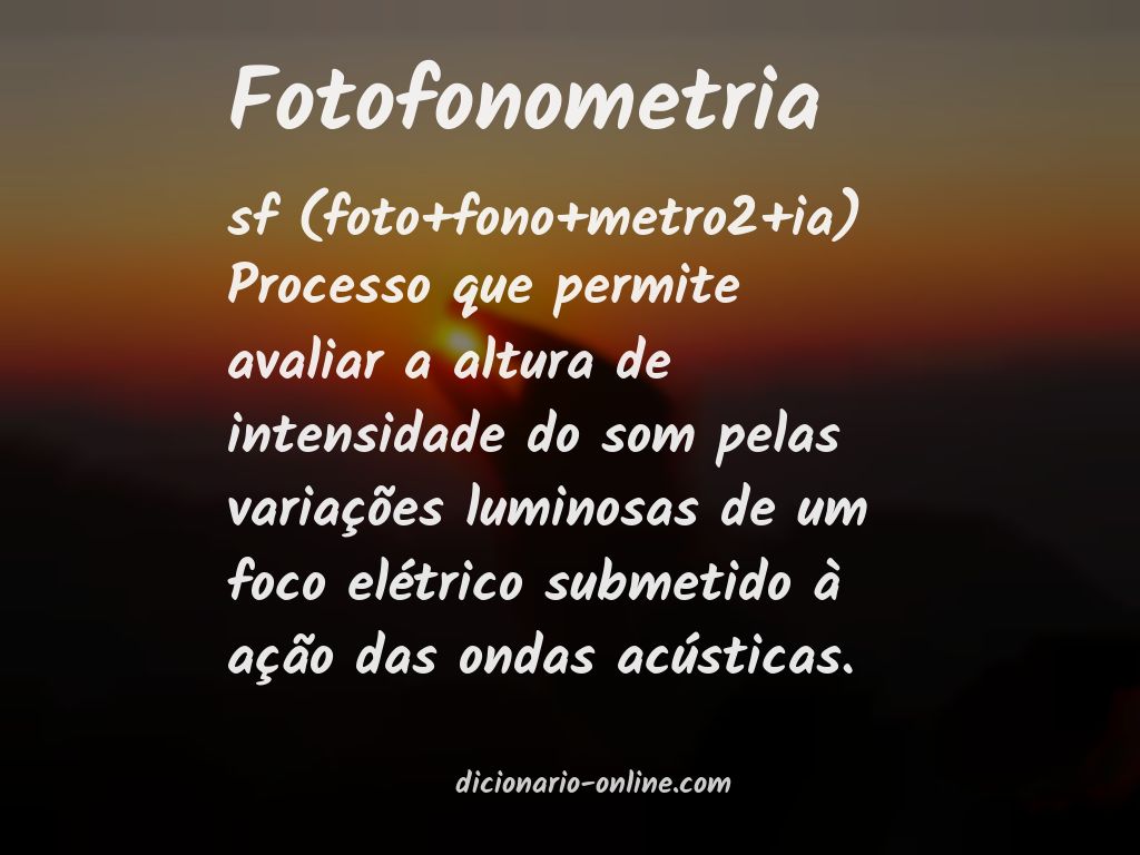 Significado de fotofonometria