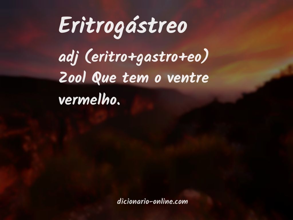 Significado de eritrogástreo