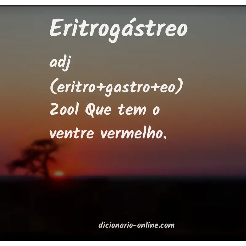 Significado de eritrogástreo