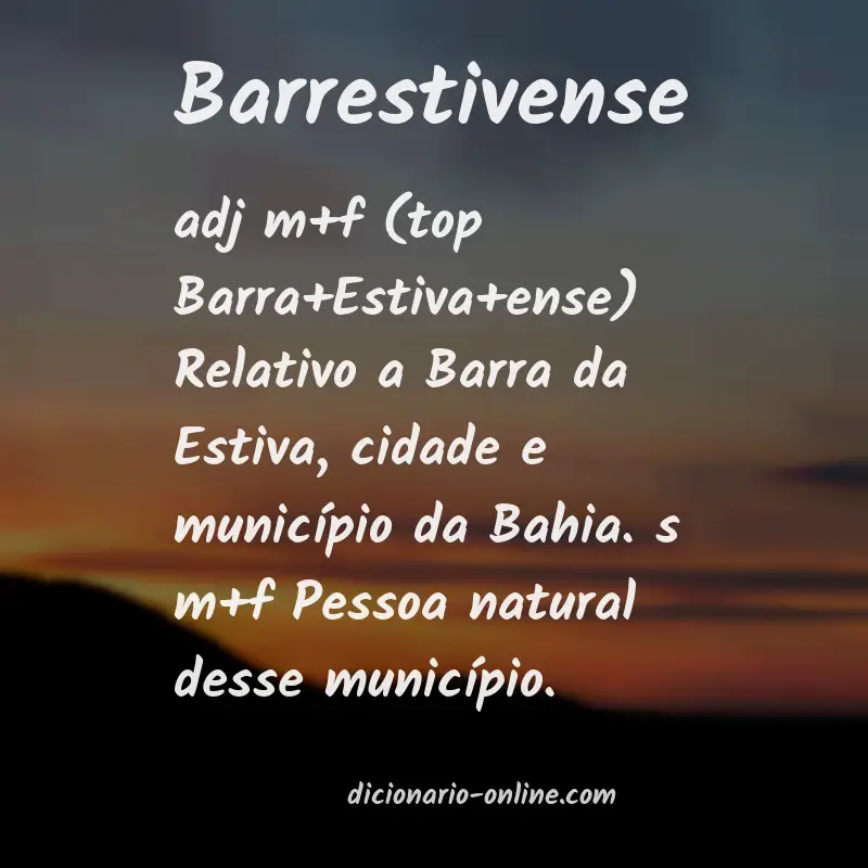 Significado de barrestivense