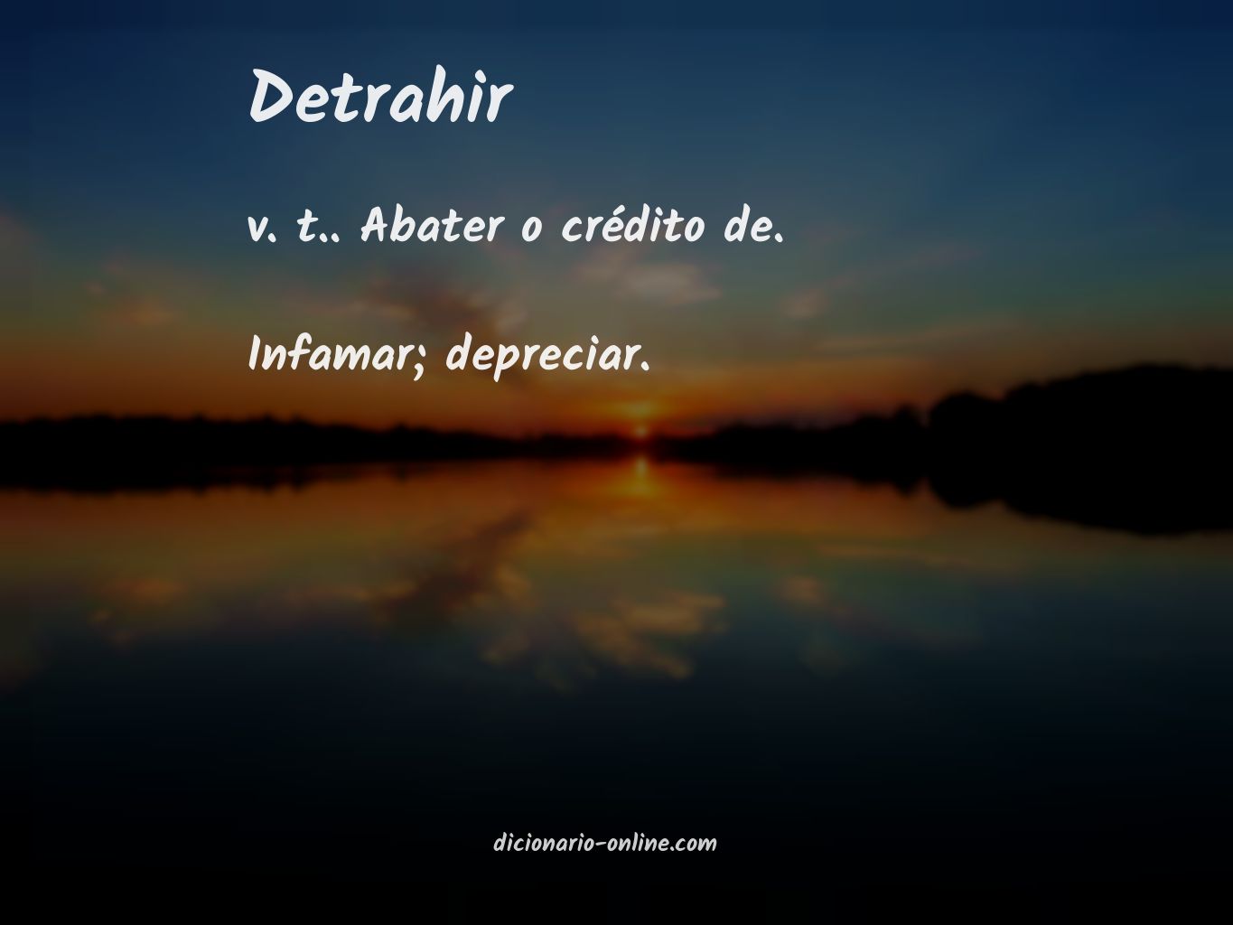 Significado de detrahir