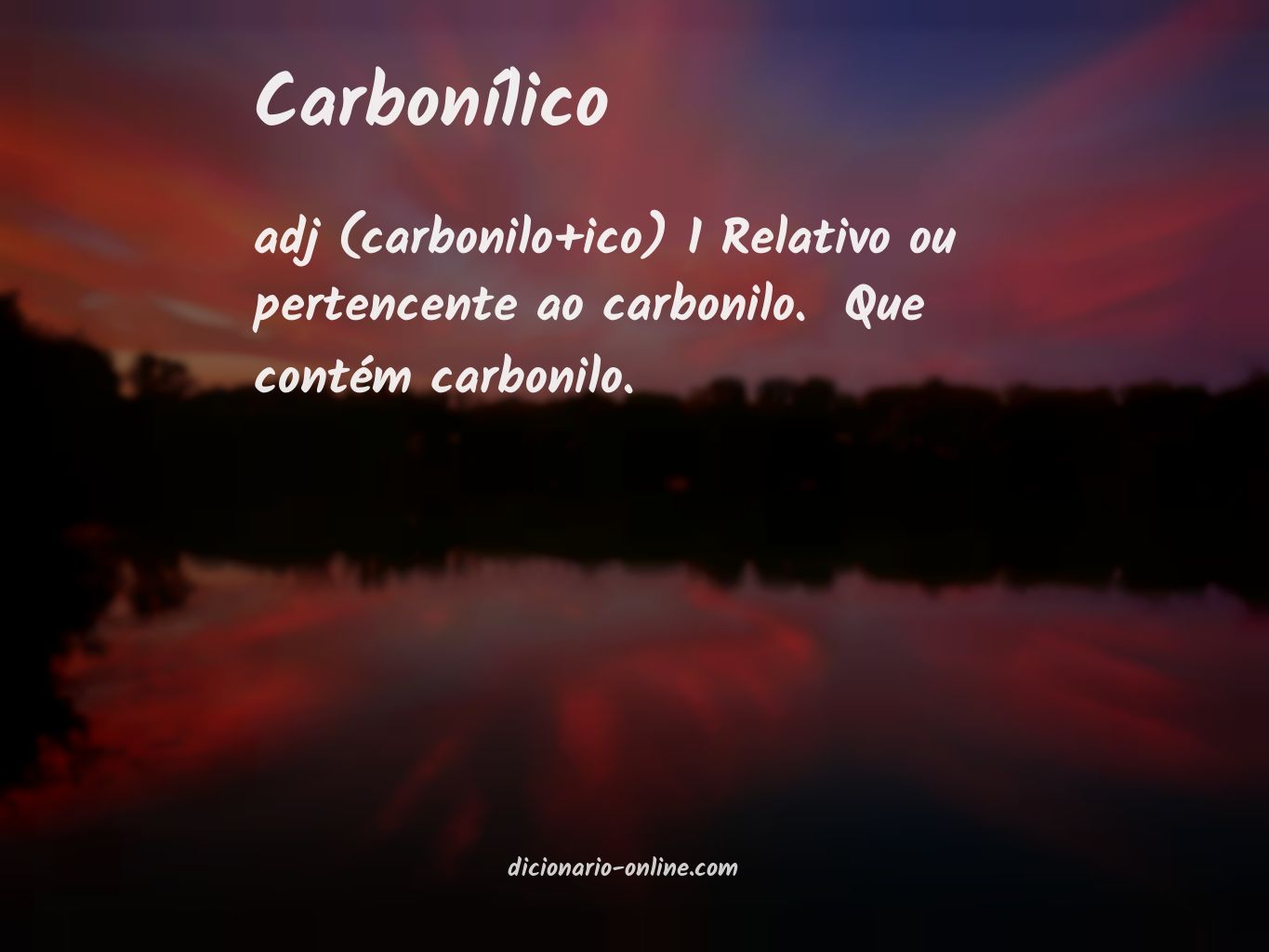 Significado de carbonílico