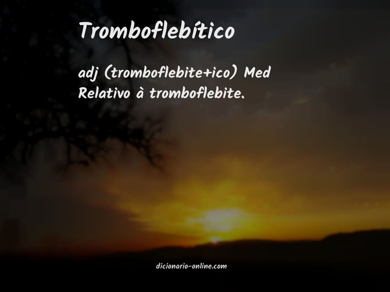 Significado de tromboflebítico