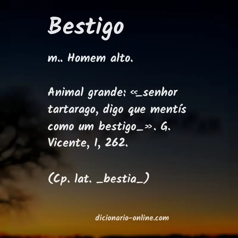 Significado de bestigo