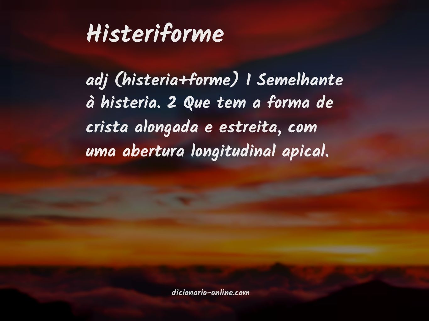 Significado de histeriforme