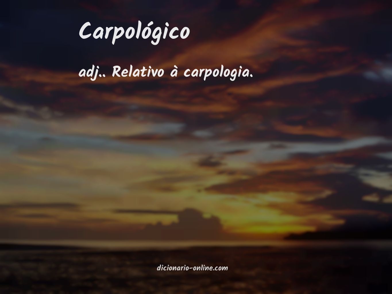 Significado de carpológico