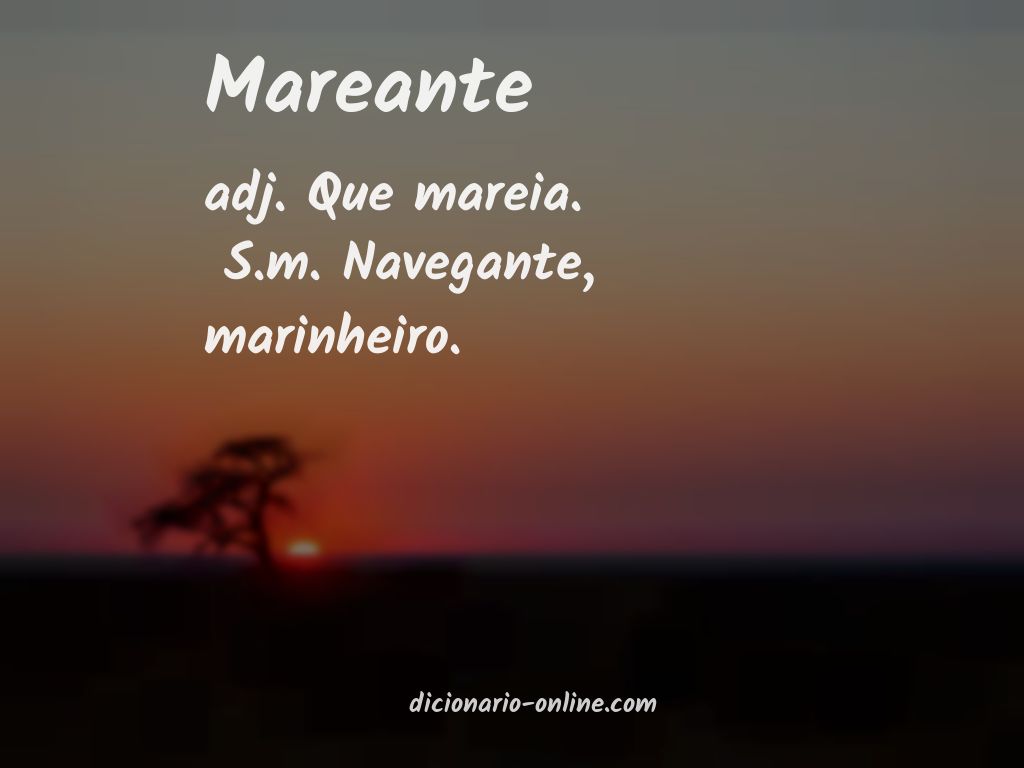 Significado de mareante