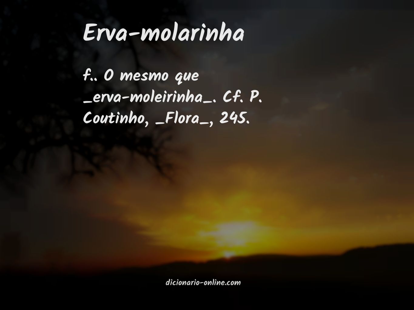 Significado de erva-molarinha