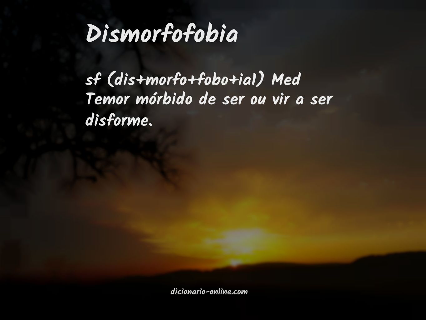 Significado de dismorfofobia