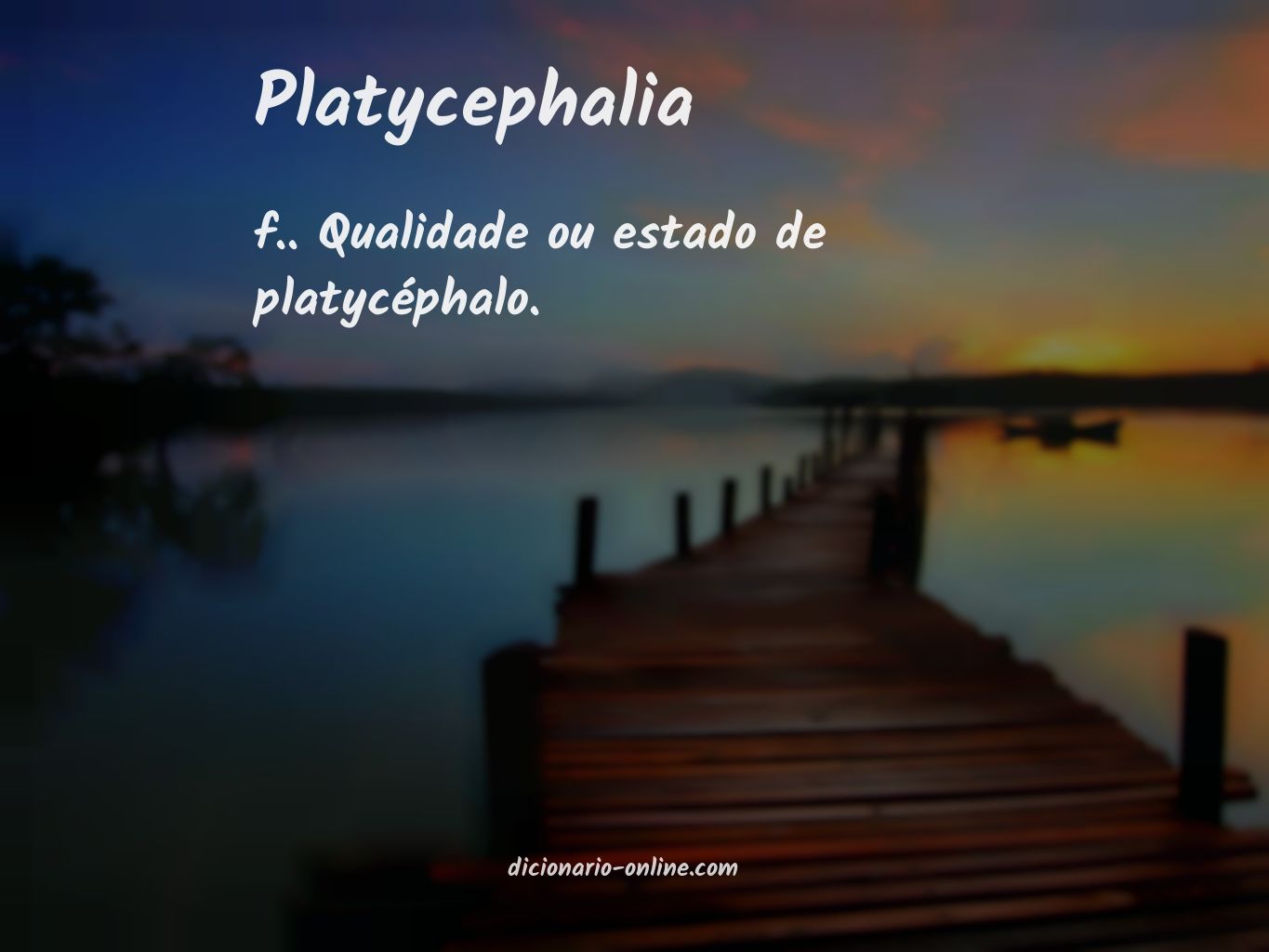 Significado de platycephalia