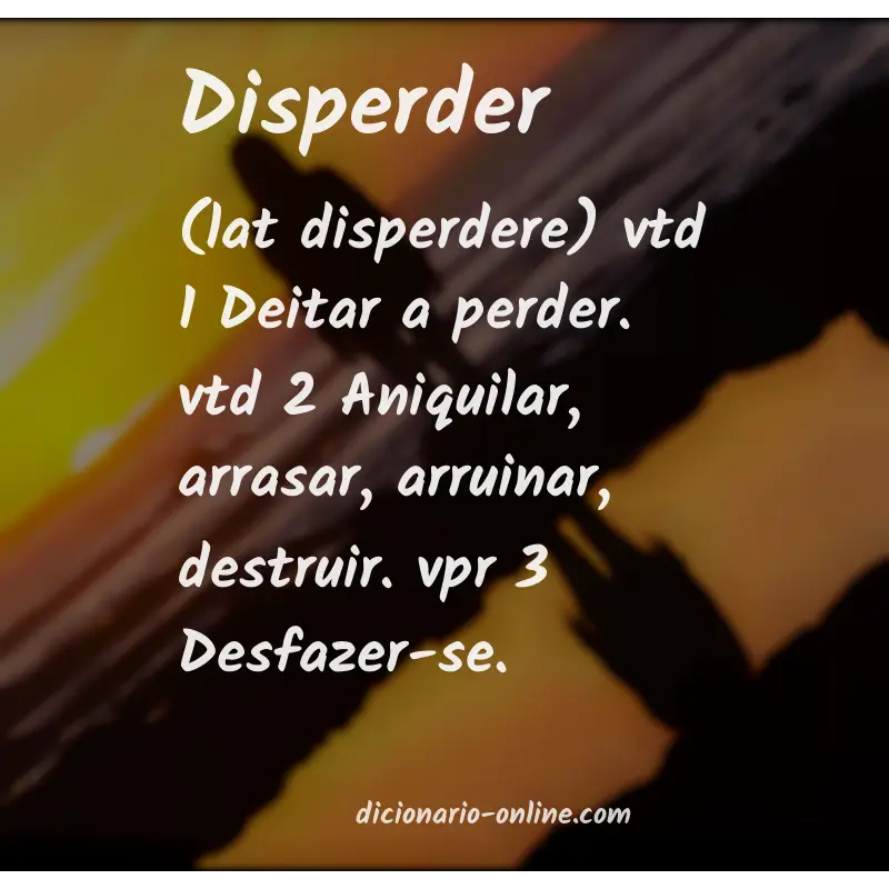 Significado de disperder