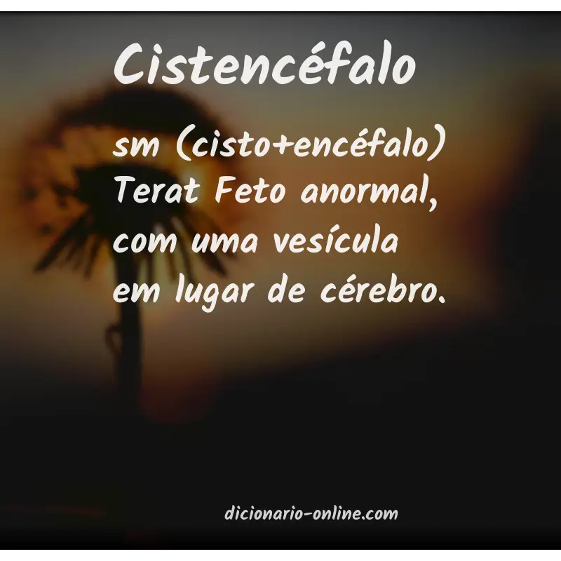 Significado de cistencéfalo