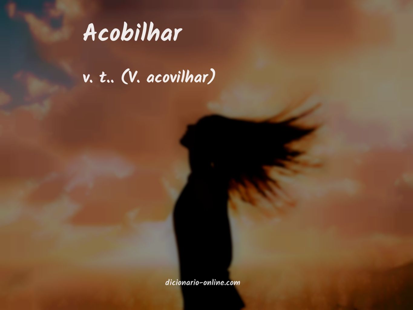 Significado de acobilhar