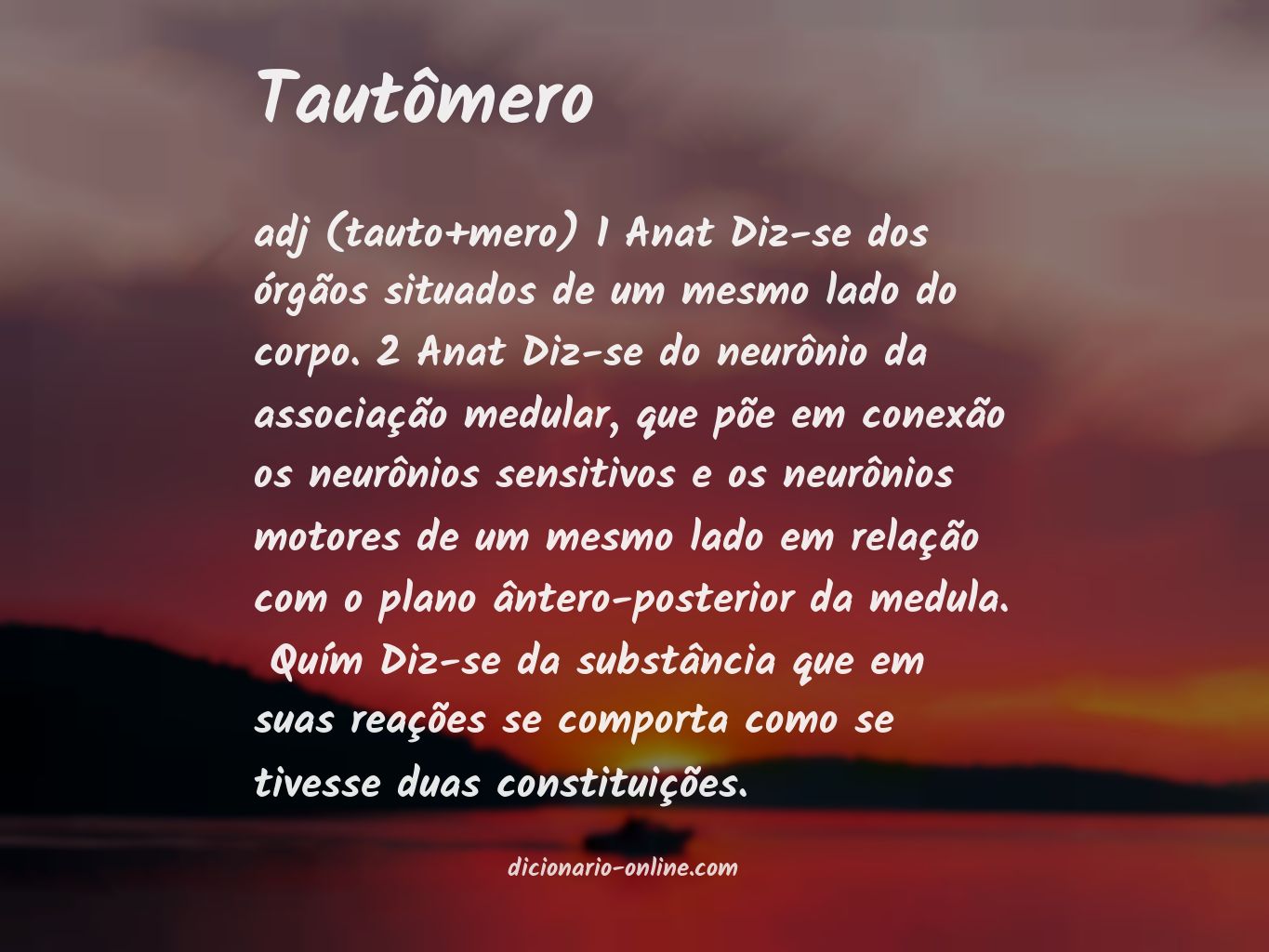 Significado de tautômero