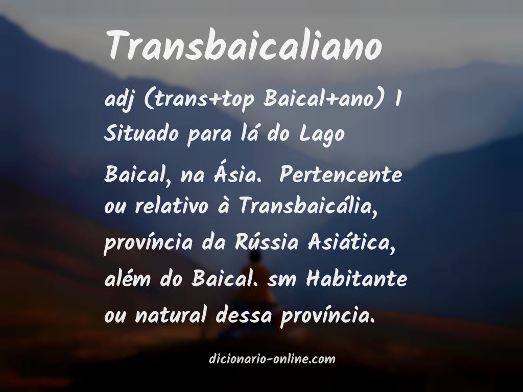 Significado de transbaicaliano