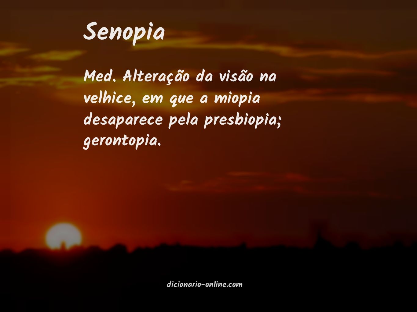 Significado de senopia