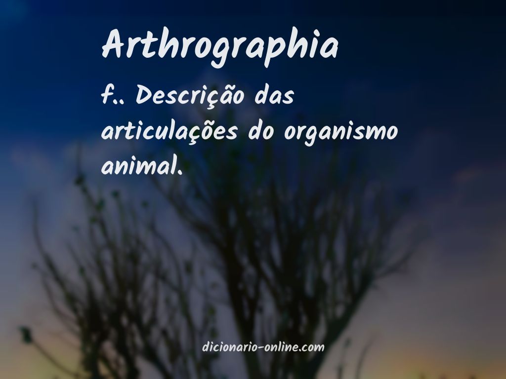 Significado de arthrographia