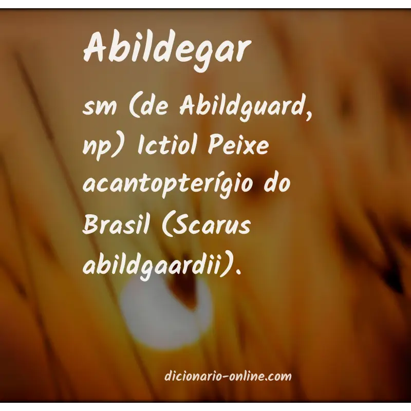 Significado de abildegar