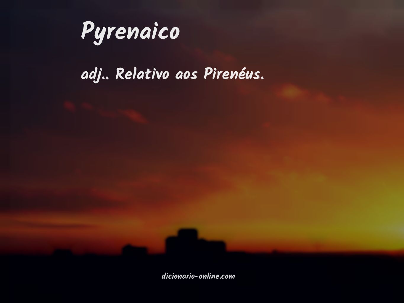 Significado de pyrenaico