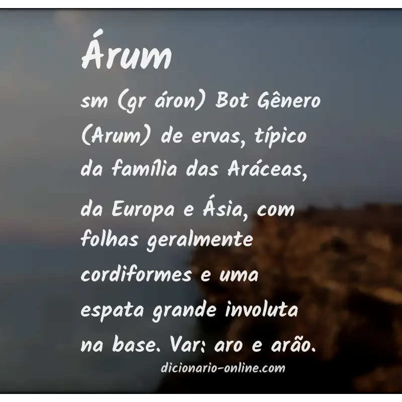 Significado de árum