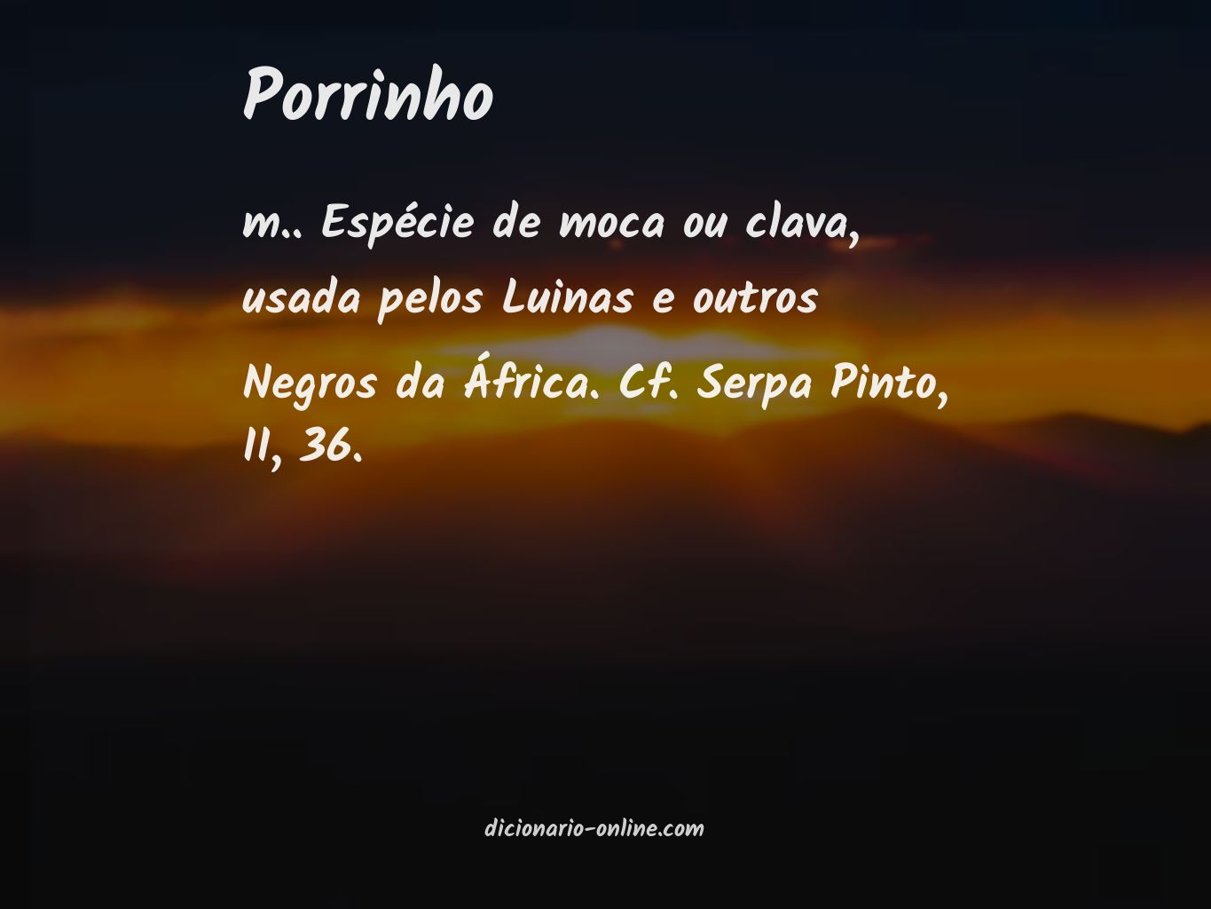 Significado de porrinho