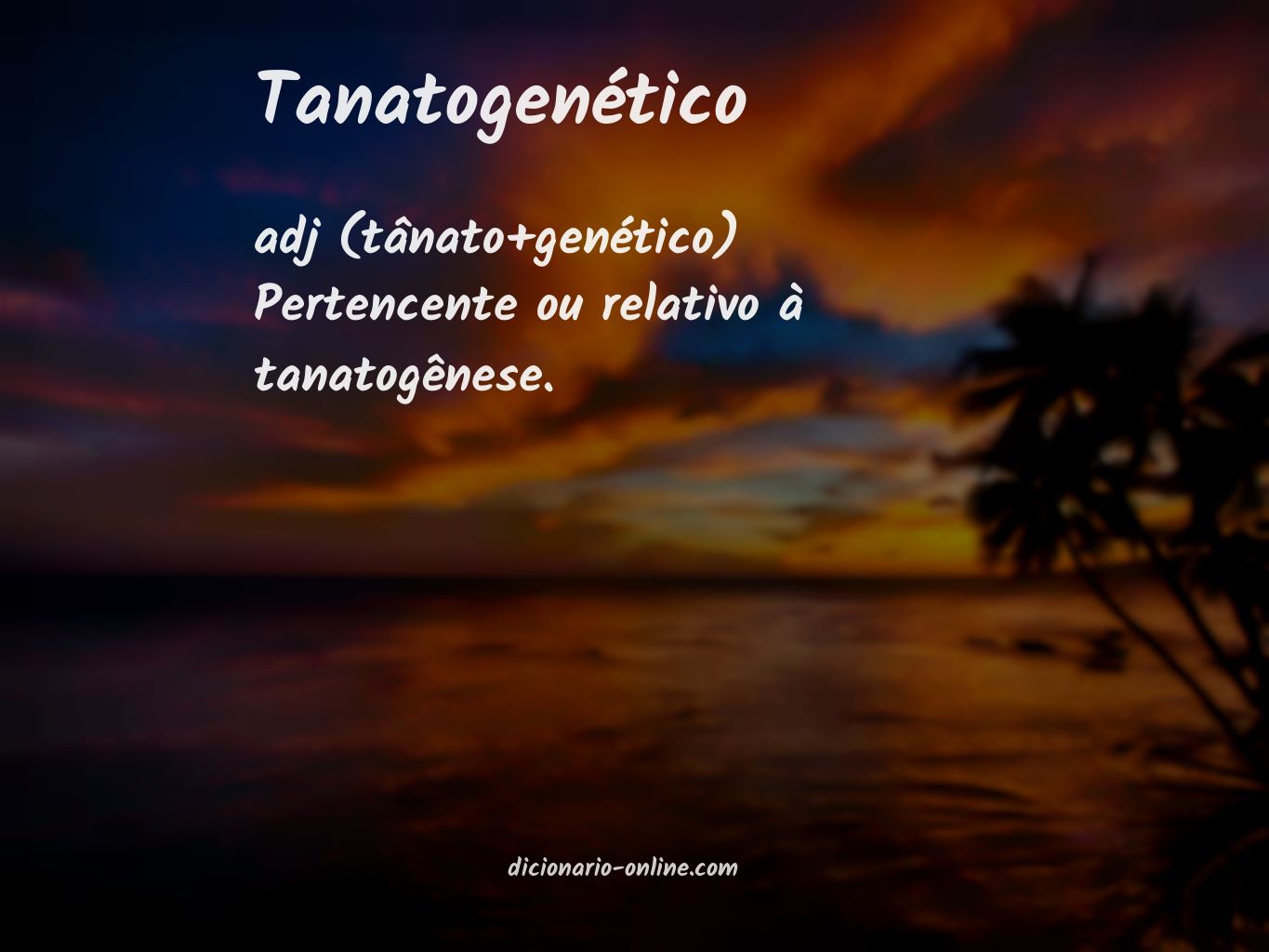 Significado de tanatogenético