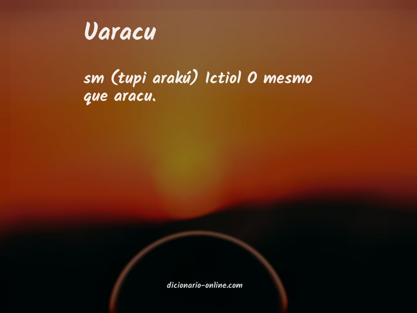 Significado de uaracu