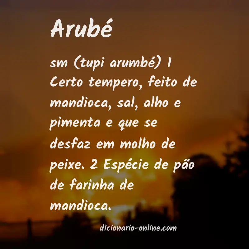 Significado de arubé