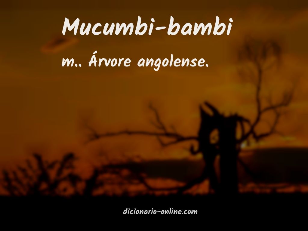 Significado de mucumbi-bambi