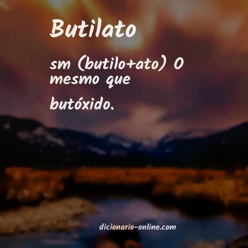 Significado de butilato