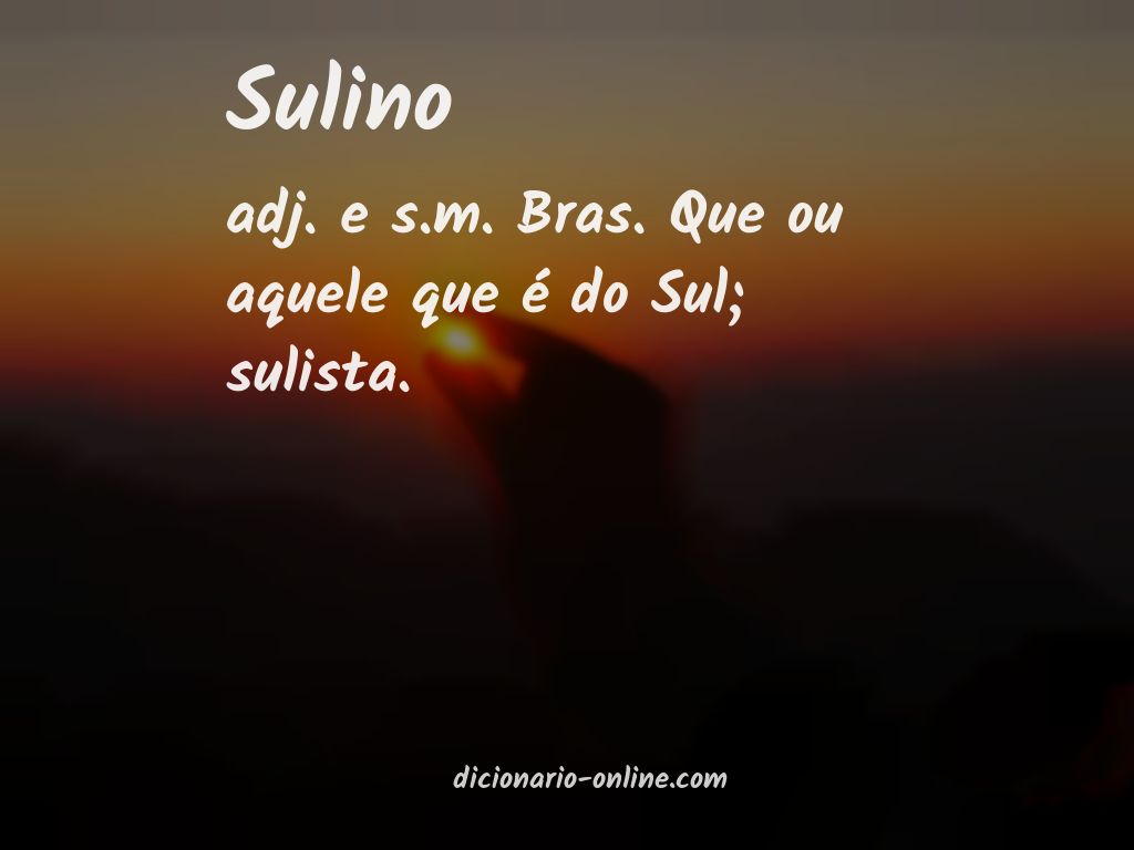 Significado de sulino