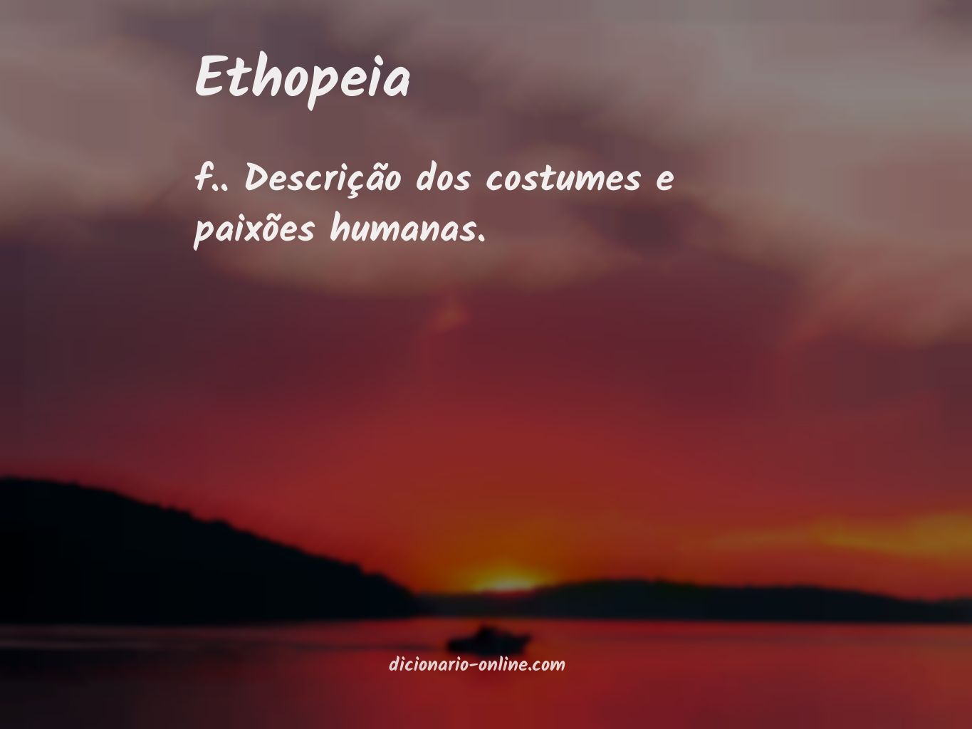 Significado de ethopeia