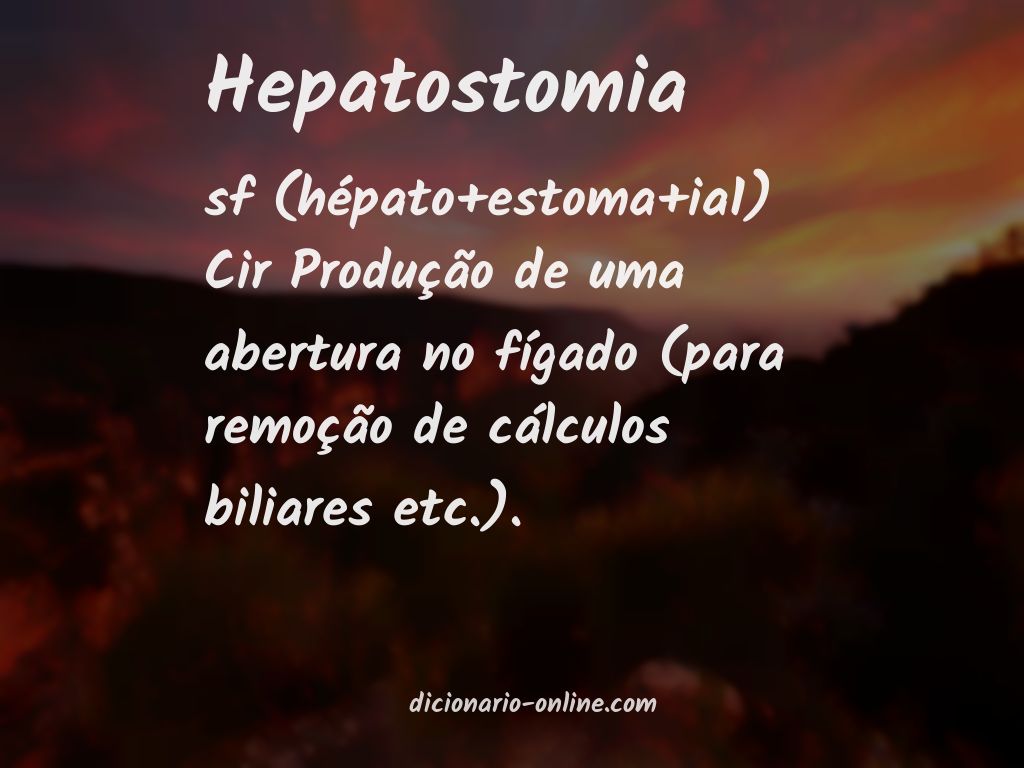 Significado de hepatostomia