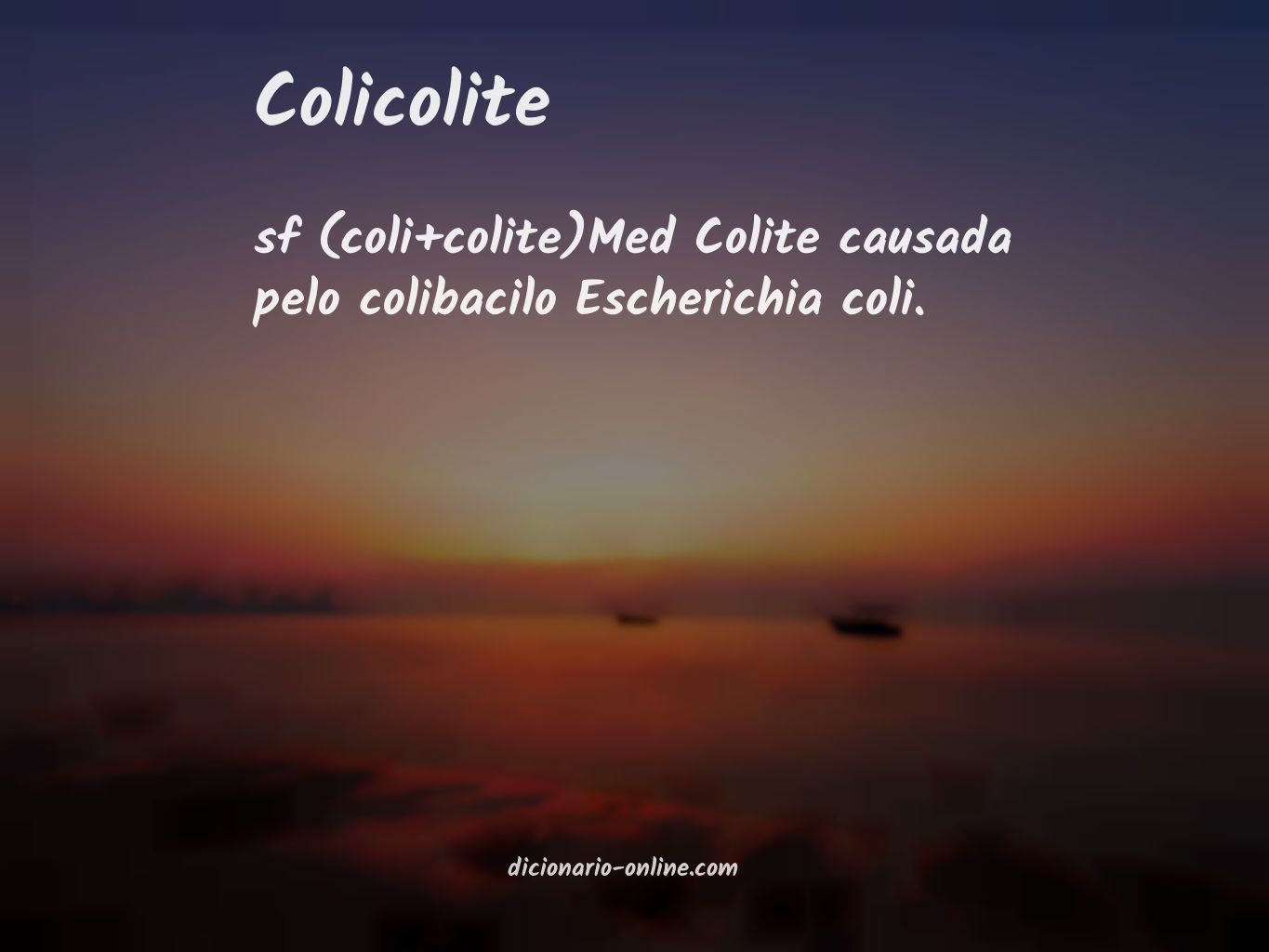 Significado de colicolite
