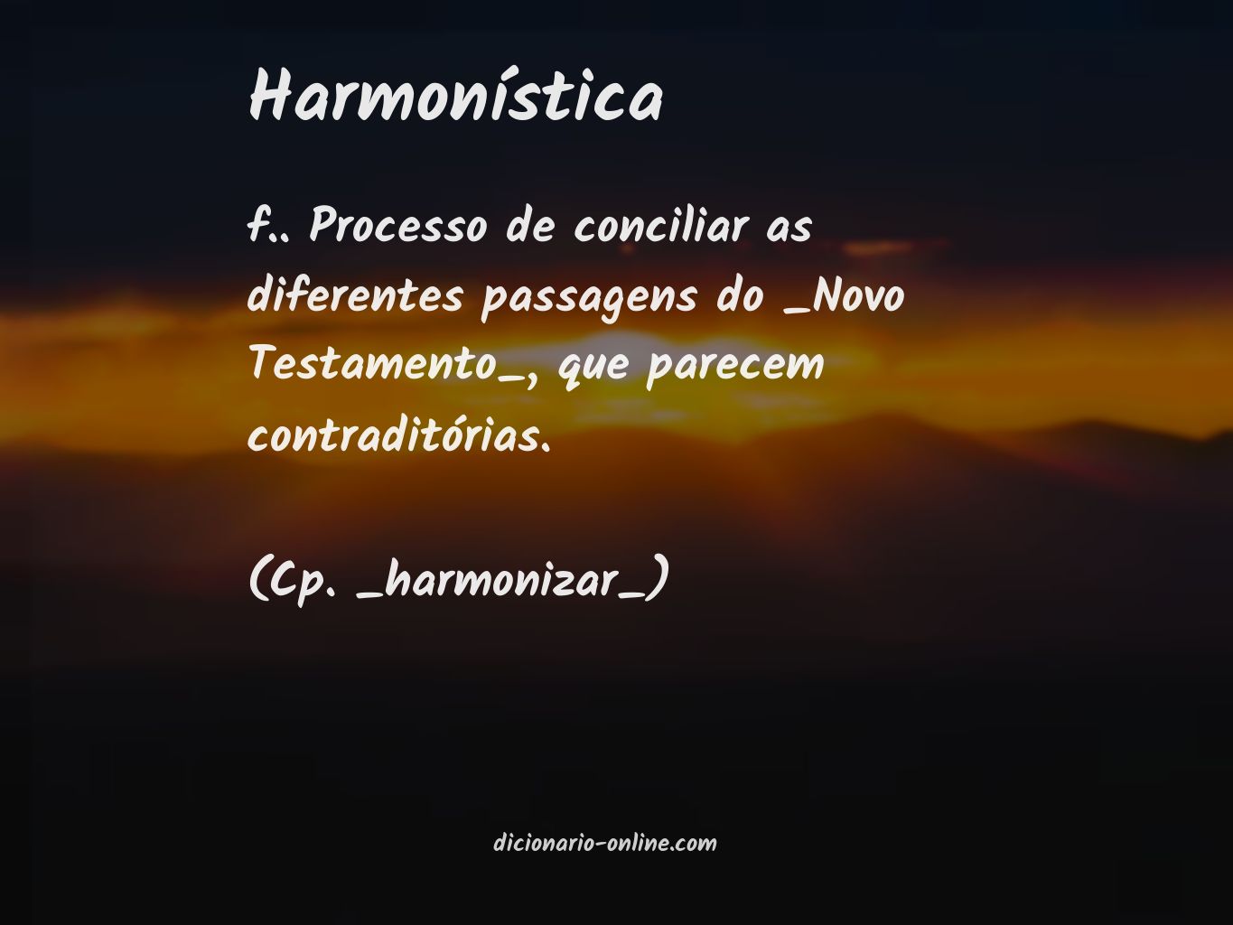 Significado de harmonística