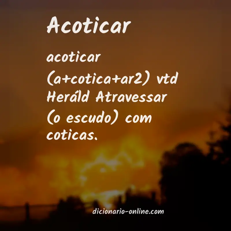 Significado de acoticar