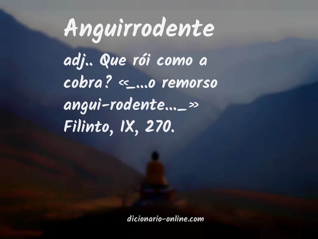 Significado de anguirrodente