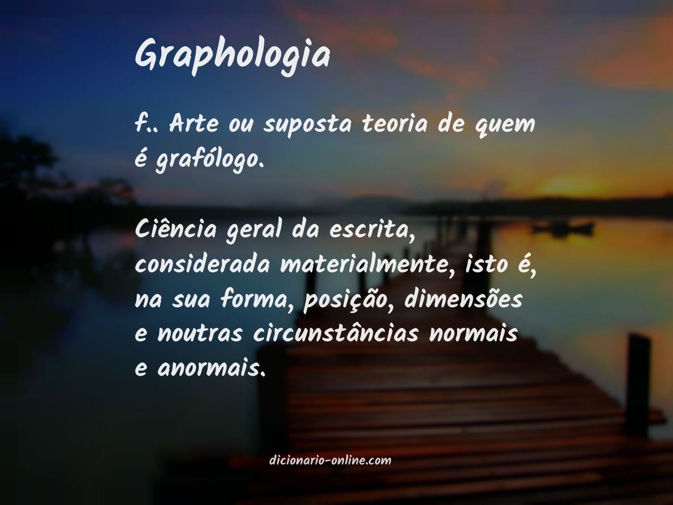 Significado de graphologia